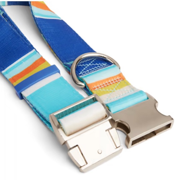YOULY the artist Striped Dog Collar Blue Stripe XL/XXL or XXL/XXXL - Picture 5 of 7